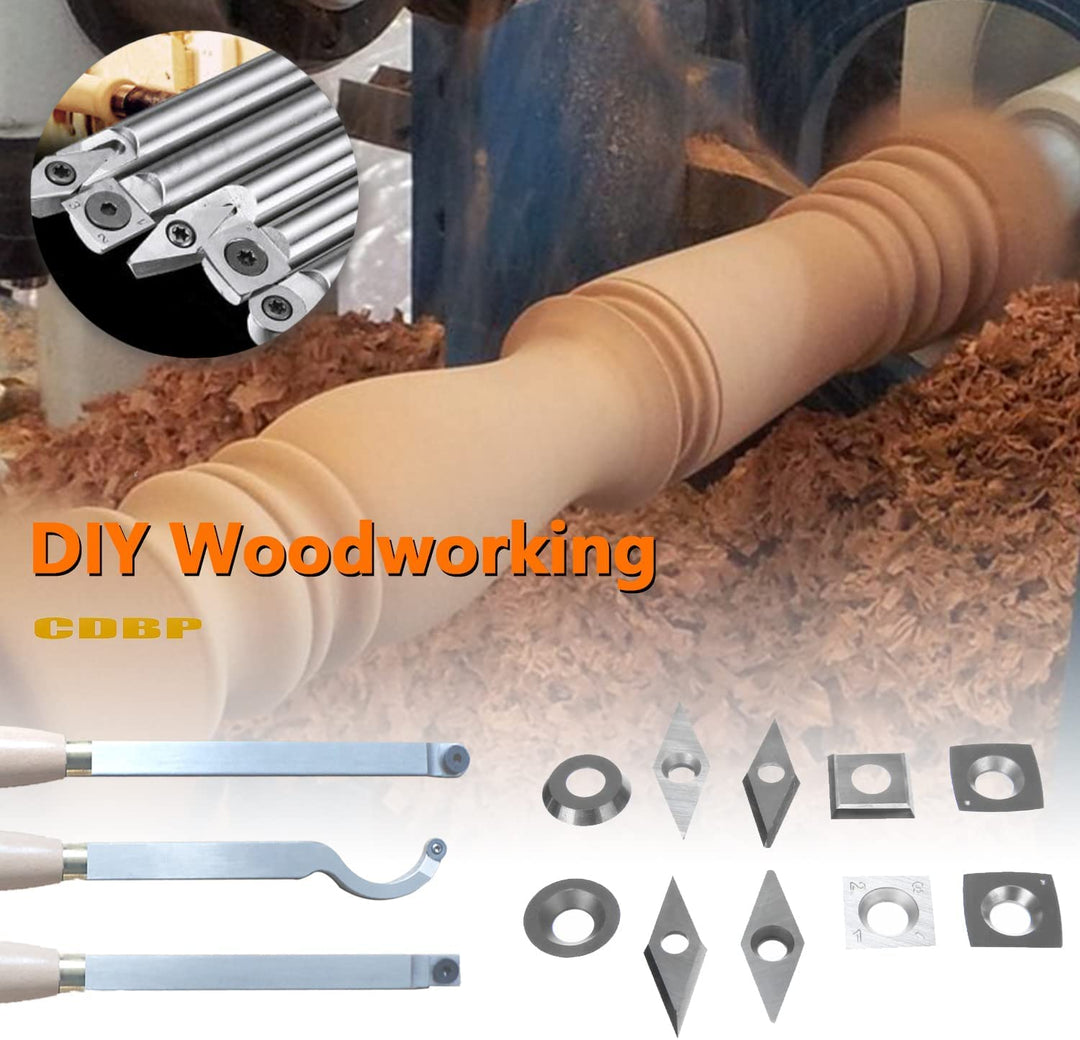 CDBP 12 mm runde Hartmetall-Einsätze, Indexierbar, passend für DIY Drehmaschine Holzdrehwerkzeuge, C