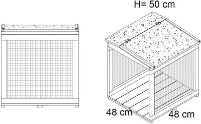 Verbindungsmodul für Hasenstall System Balu Hasenstall Kaninchenstall XL Verbindung Kombi endlos erw