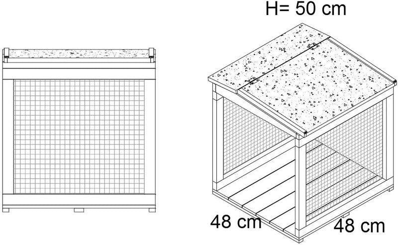 Verbindungsmodul für Hasenstall System Balu Hasenstall Kaninchenstall XL Verbindung Kombi endlos erw