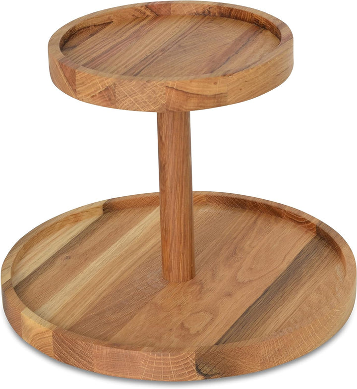 Natuhr Etagere Kuchenplatte - Delight - Servierplatte Käseplatte Obstteller Tortenplatte Eiche Massi