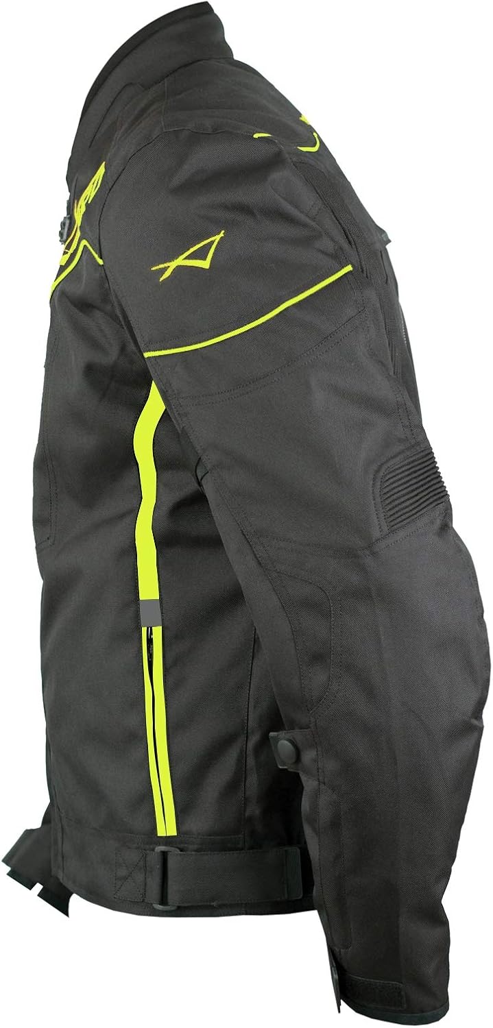 Textil Motorrad Jacke wasserdichte CE Protektoren Wasserdicht Fluo M M Fluo, M Fluo