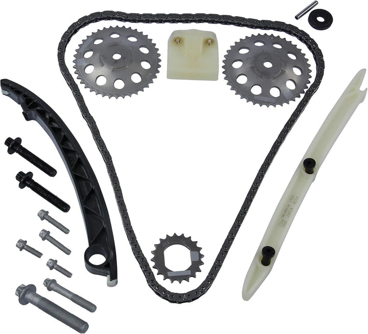 febi bilstein 33082 Steuerkettensatz für Nockenwelle, mit Gleitschienen und Kettenspanner , 1 Stück