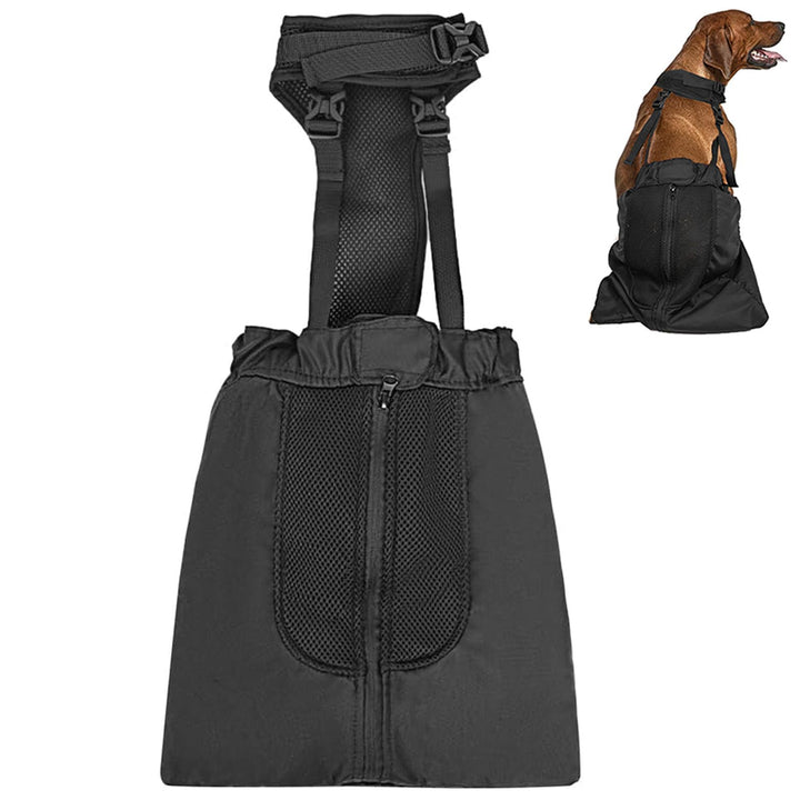 Hund-Tow-Bag – Schonender Tragebeutel für gelähmte/hinterlähmte Hunde, Nylon, atmungsaktiv, inkl. Gu