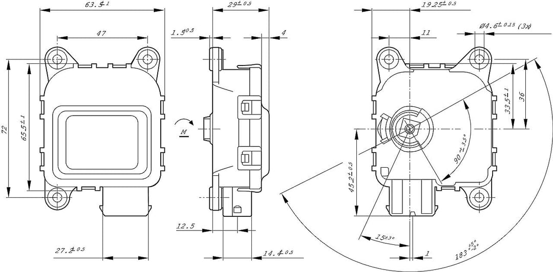 Bosch 0132801143 Stellelement, Leuchtweiteregulierung