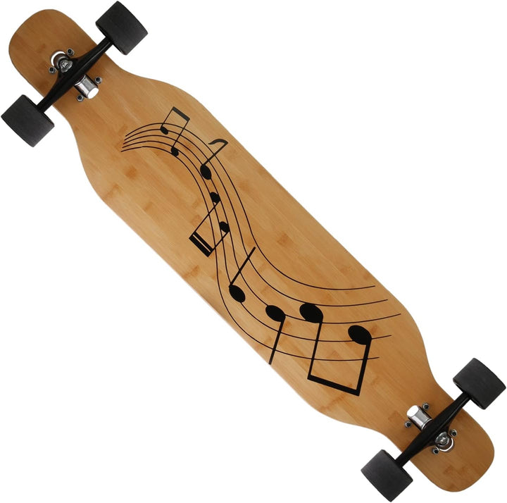 FunTomia Longboard mit 3 Flex Stufen Drop Through Cruiser Komplettboard Mach1 Speed Kugellager T-Too