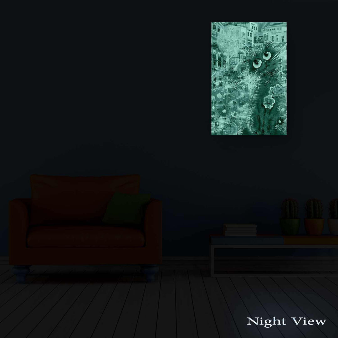 Startonight Bilder Niedliche Rote Lustige Katzen Malerei für Kinder - Leinwandbilder Moderne Kunst -