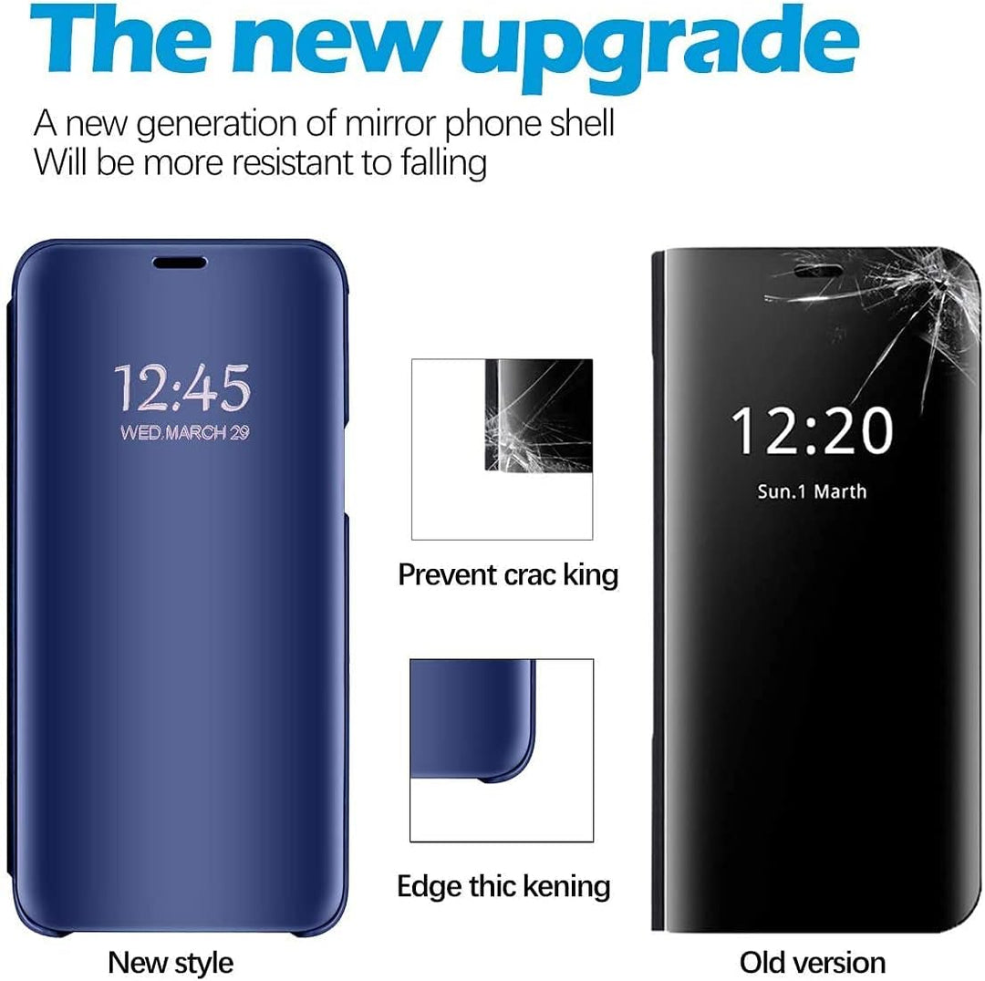 für Samsung S20 FE Hülle Clear View Spiegel Handyhülle für Samsung Galaxy S20 FE Flip Case Handytasc