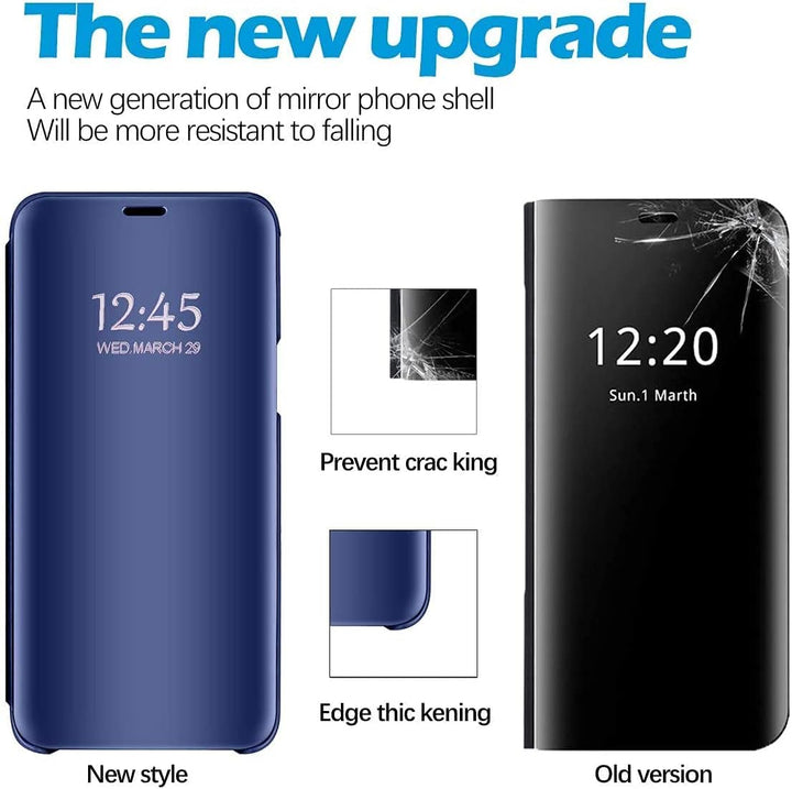 für Samsung S20 FE Hülle Clear View Spiegel Handyhülle für Samsung Galaxy S20 FE Flip Case Handytasc