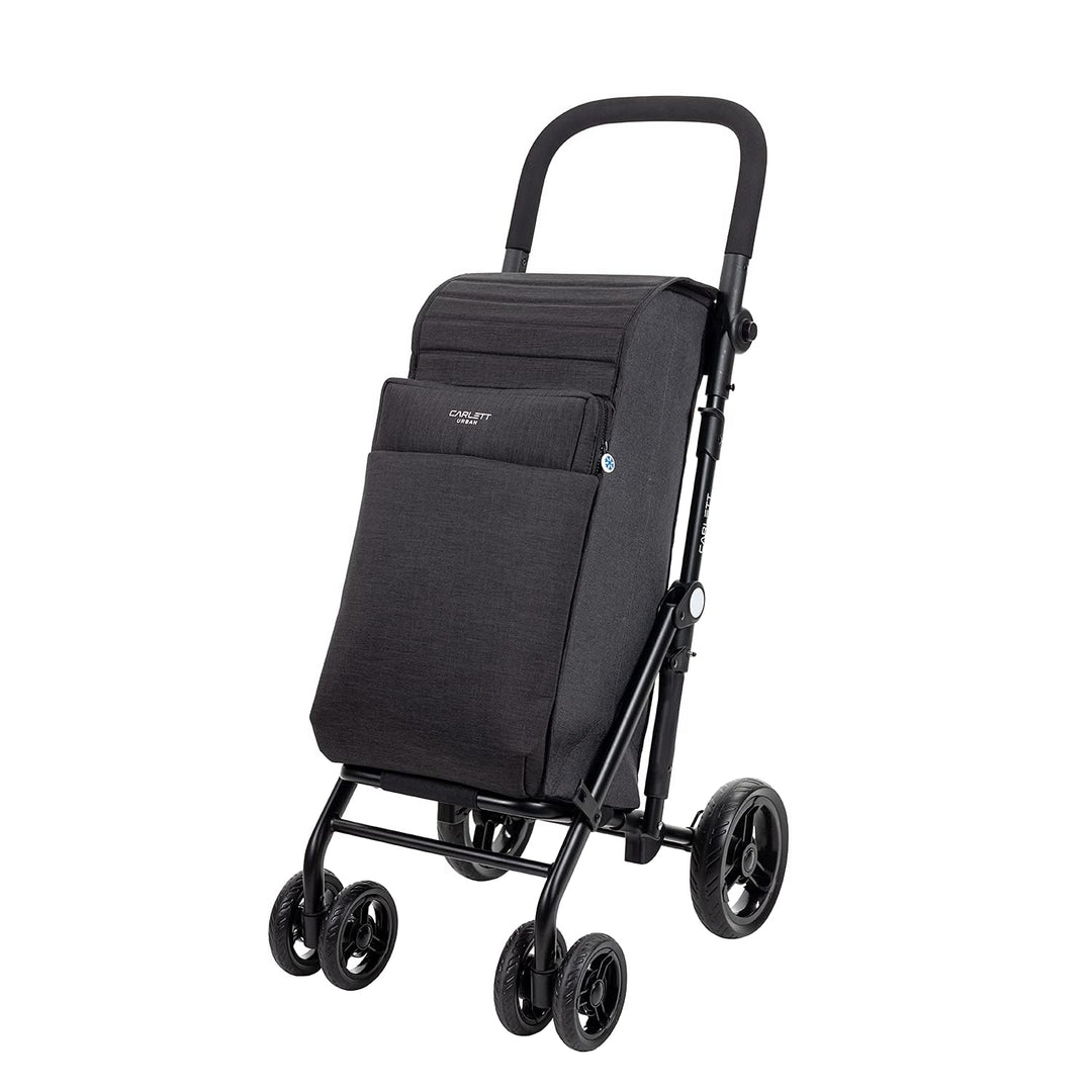 CARLETT | Einkaufstrolley mit 4 Rädern | Lett430 URBAN Duo | Zusammenklappbarer Einkaufswagen mit gr