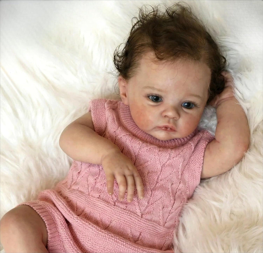 Zero pam Reborn Baby Vollsilikon Lebensecht-45CM Reborn Puppen Lebensecht, Silikon Baby Mädchen, Bab