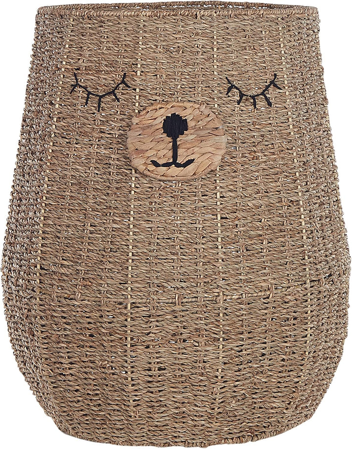Aufbewahrungskorb aus Seegras Bärenform natürlich beige 68 cm Fulan