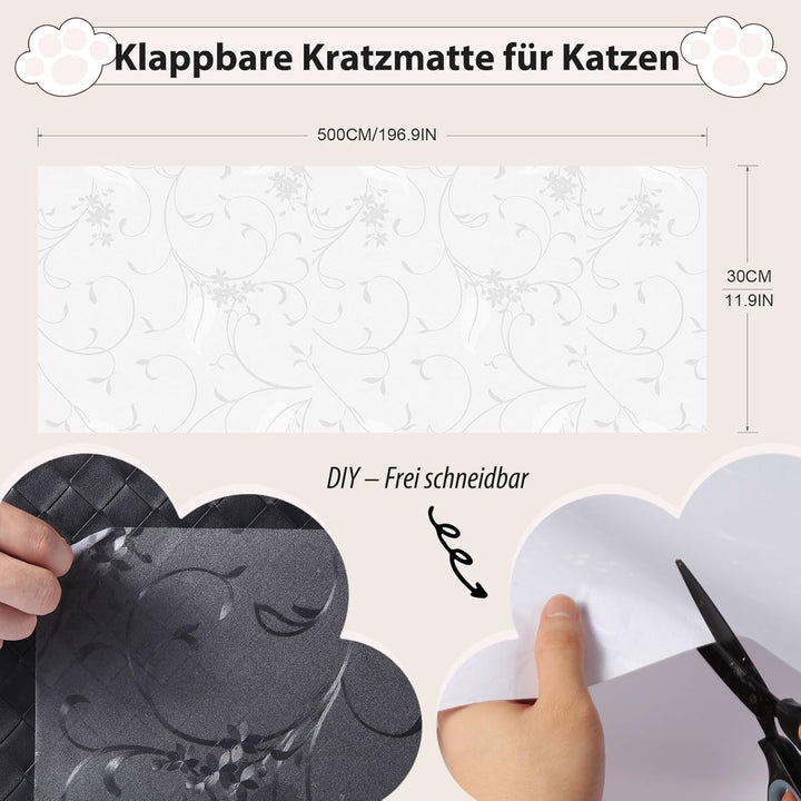 Kratzfolie Katzen Selbstklebend 30cm x 5m Kratzschutz Sofa Katze Transparent Kratzschutz Katze Matt