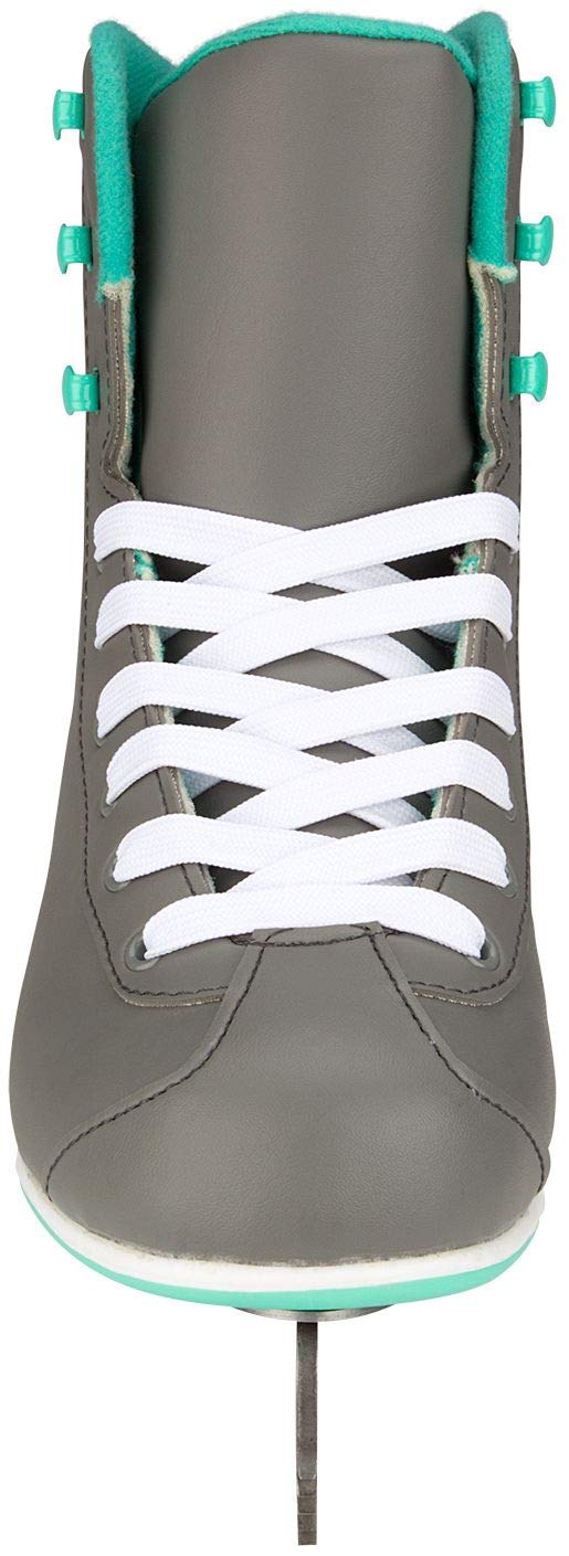 Nijdam Damen Kunstlauf Schlittschuhe Softboot grau-mintgrün Gr.40