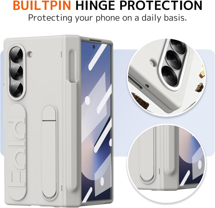 NINKI für Fold 5 handschlaufe Case mit Stift und Halter Samsung Galaxy Z Fold 5 hülle mit Armband Ga