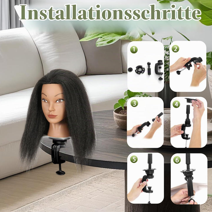 Mannequinkopf mit menschlichem Haar 14&