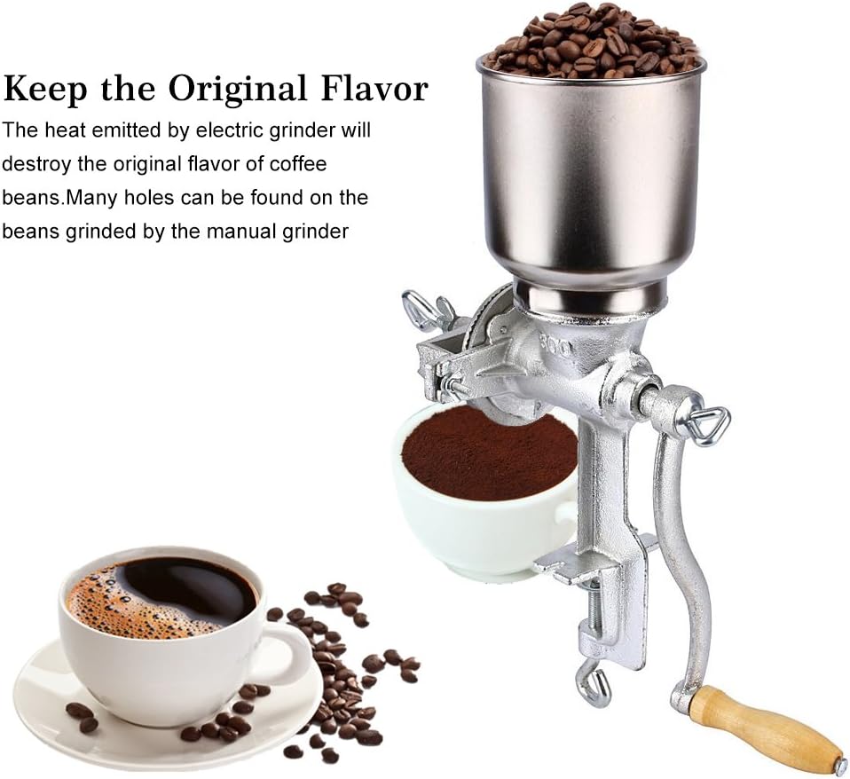Ejoyous Getreidemühle Manuelle, Schrotmühle für Getreide Tragbare Maismühle Handmühle Kaffeemühle Mi