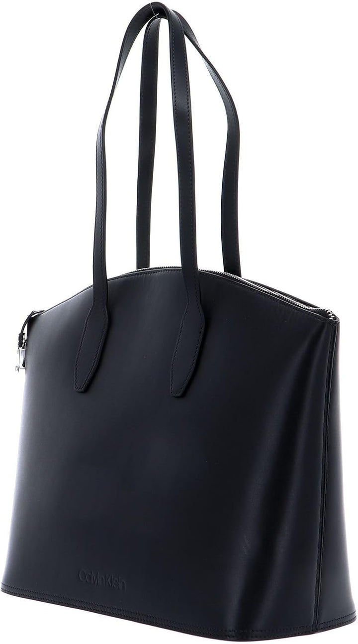 Calvin Klein Lock Domed Shopper Black