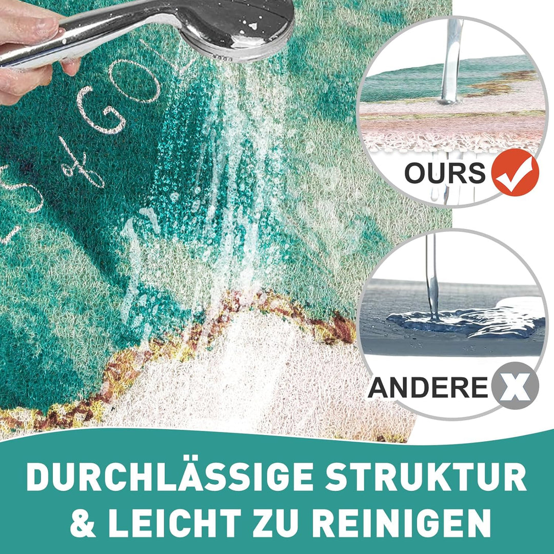 Mofonky Duschmatte rutschfest Antirutschmatte Dusche: 70 x 70 cm Gross Eckduschmatte Dreieckig Dusch