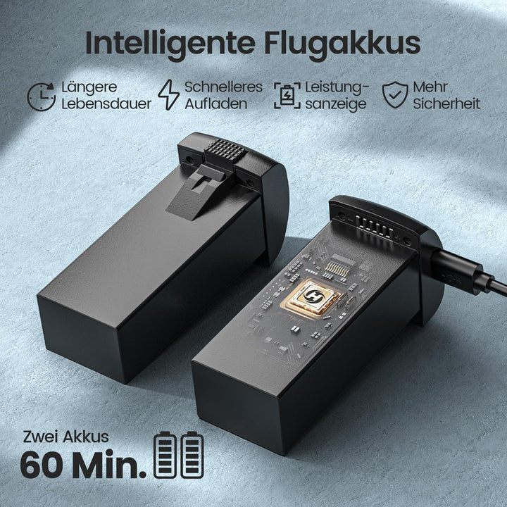 Holy Stone GPS Drohne mit Kamera 4K EIS für Erwachsene, HS175G RC Quadrocopter mit 60 Min, Lang Flug