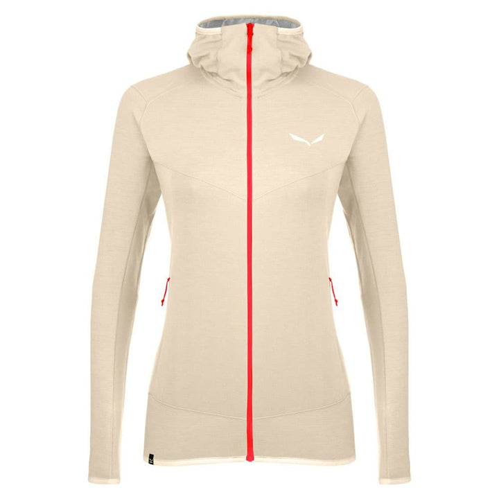 Salewa Damen *Light Micro Pl W Fz HDY Sweatshirt 48 Oatmeal Melange/6080, 48 Oatmeal Melange/6080