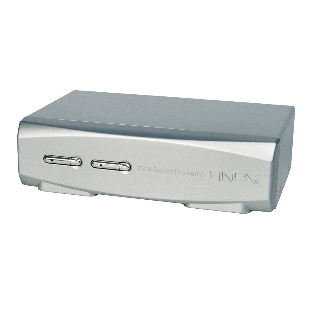 LINDY 39304 2 Port DisplayPort 1.2, USB 2.0 &amp; Audio KVM Switch Pro