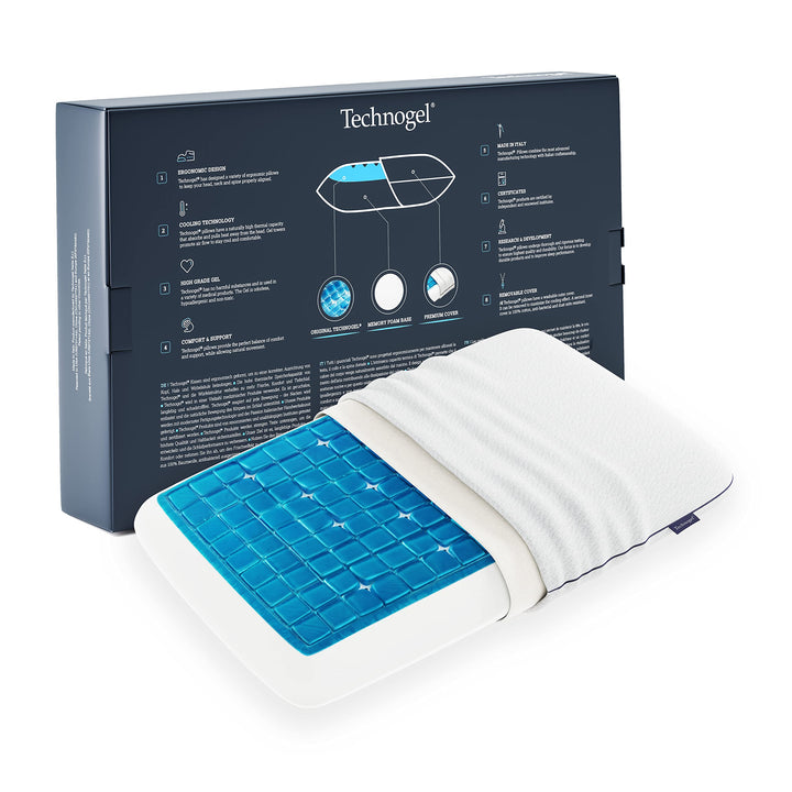 Technogel New Generation Original Deluxe Orthopädisches Nackenstütz-Kopfkissen Antibakteriell,HWS-Ge