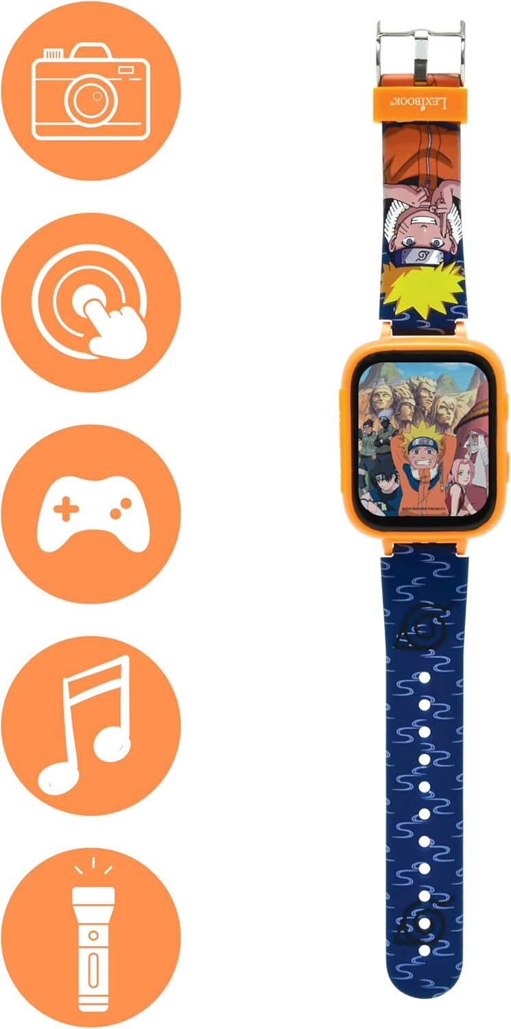 Lexibook, Naruto, Montre Appareil Photo Selfie, Écran Tactile HD, Appareil Photo 720p, Lecteur MP3,