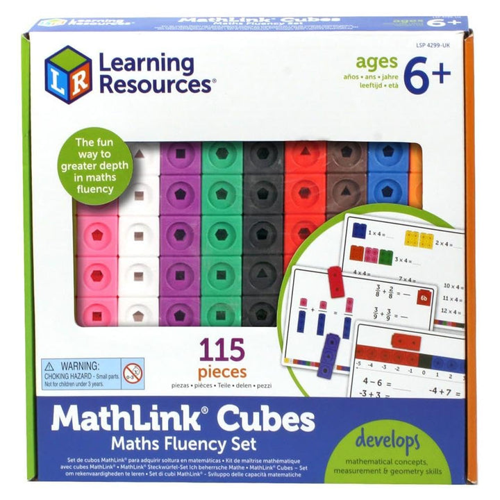 Learning Resources Ich Beherrsche Mathe MathLink-Steckwürfel Set Ab 6 Jahren Mathe Lernen Logik Prob