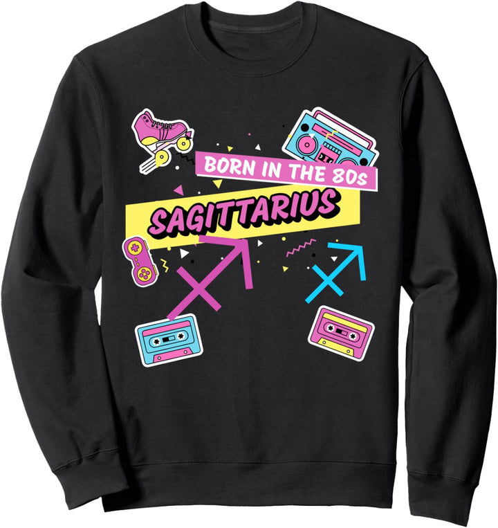 Sagittarius Zodiac Sign Retro Style Horoscope Birthday Gift Sweatshirt