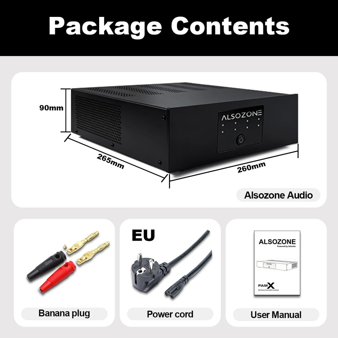 3eAudio PAM154 Multikanal-Endstufe – 4-Kanal Verstärker mit 150W pro Kanal, GaN-Netzteil, PFFB-Techn