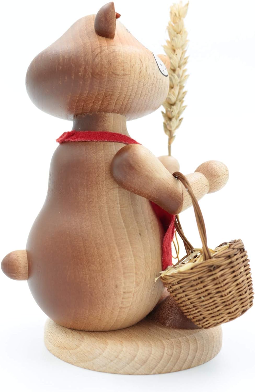 Kuhnert - Erzgebirgische Holzkunst Räuchermann Räucherfigur Hamster 18cm - Urhamster Frau, Urhamster