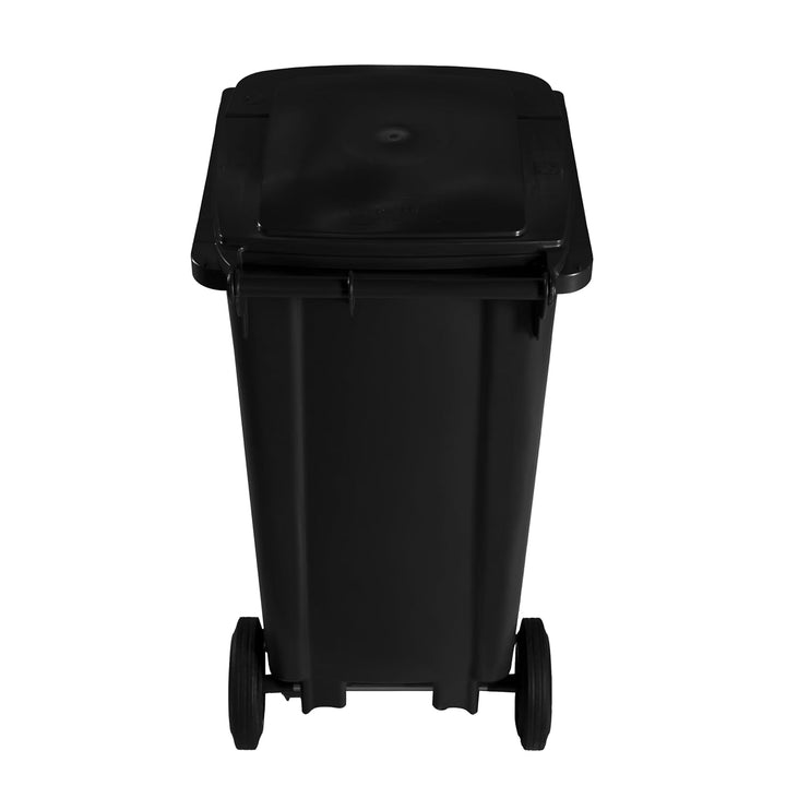 Hardwex Mülltonne mit 2 Rädern und Deckel, Müllgrossbehälter, Abfalltonne, Mülleimer, Volumen: 120 L