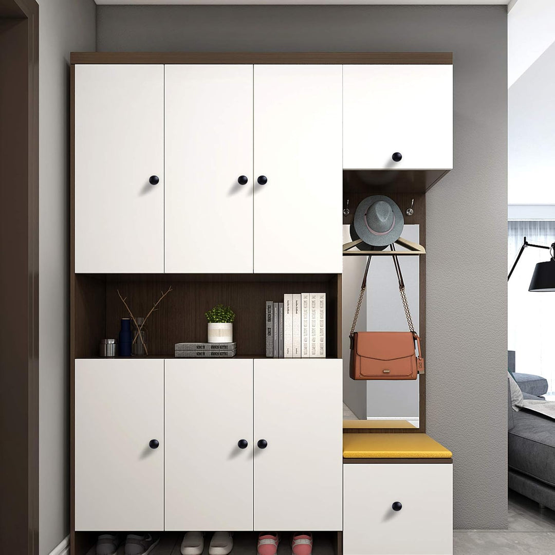 LONTAN 20 Stück Küchenknöpfe Schwarz Möbelknöpfe Schwarz Schrankknöpfe Modern Türknopf Schwarz Schub