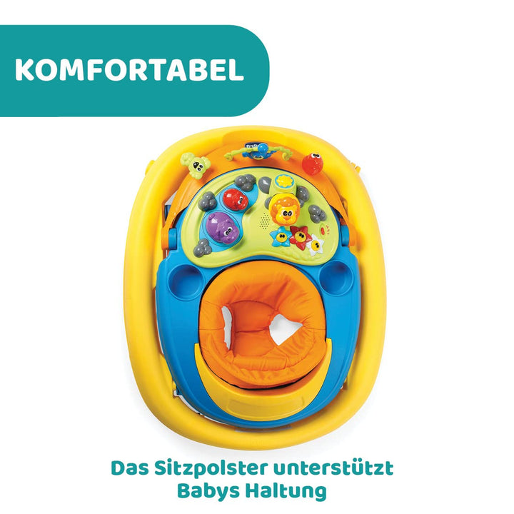 Chicco Walky Talky Baby Lauflernwagen mit Aktivitätszentrum, Spielzeug für Erste Schritte mit 3D-Spi