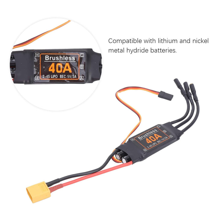 40A ESC Regler, Drohne RC Brushless, LiPo Akku 2-4S, BEC Drosselkalibrierung, Flugzeug Modellbau, FP