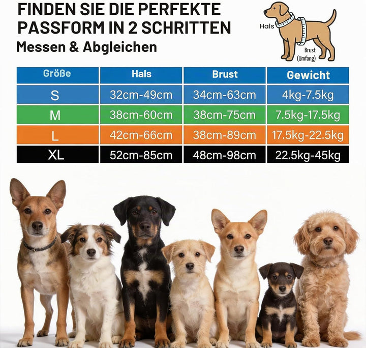 Hundegeschirr mit Griff， mittelgrosse &amp; Grosse Hunde - Hunde Geschirr，Atmungsaktiv Reflexstreifen Br