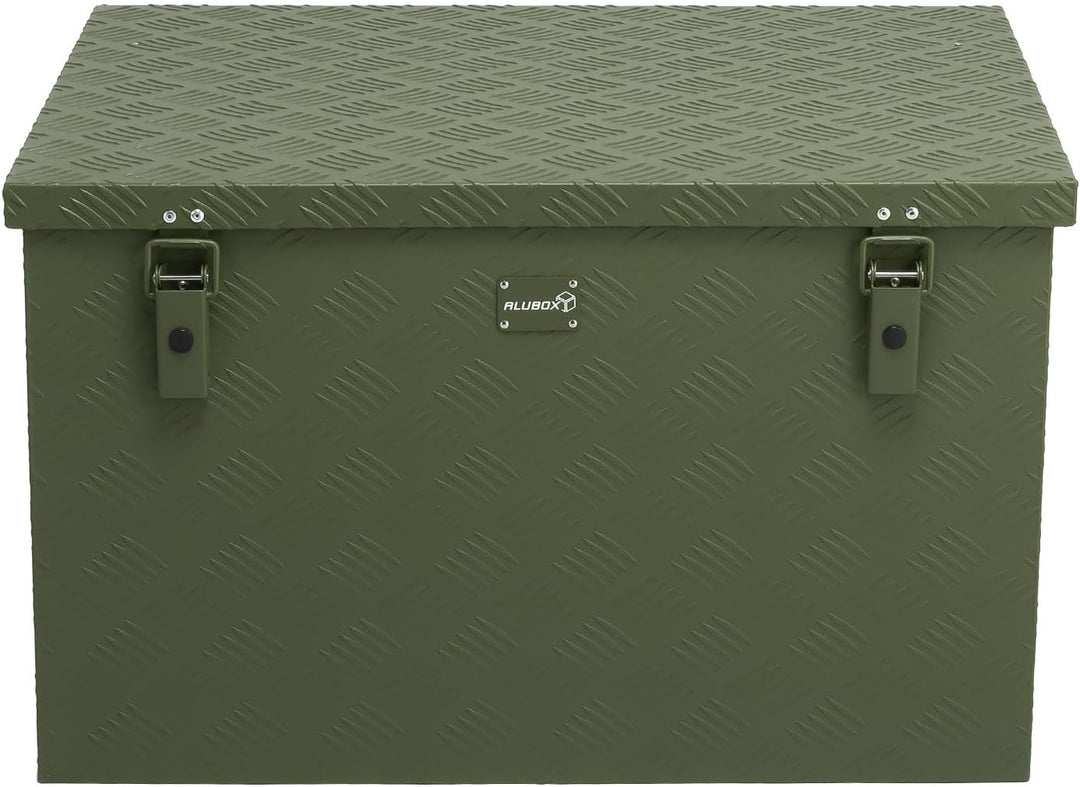 alubox Werkzeugkiste Riffelblech olive ABX-RL190G Aluminium 1,5mm Werkzeugkiste leicht und robust 19