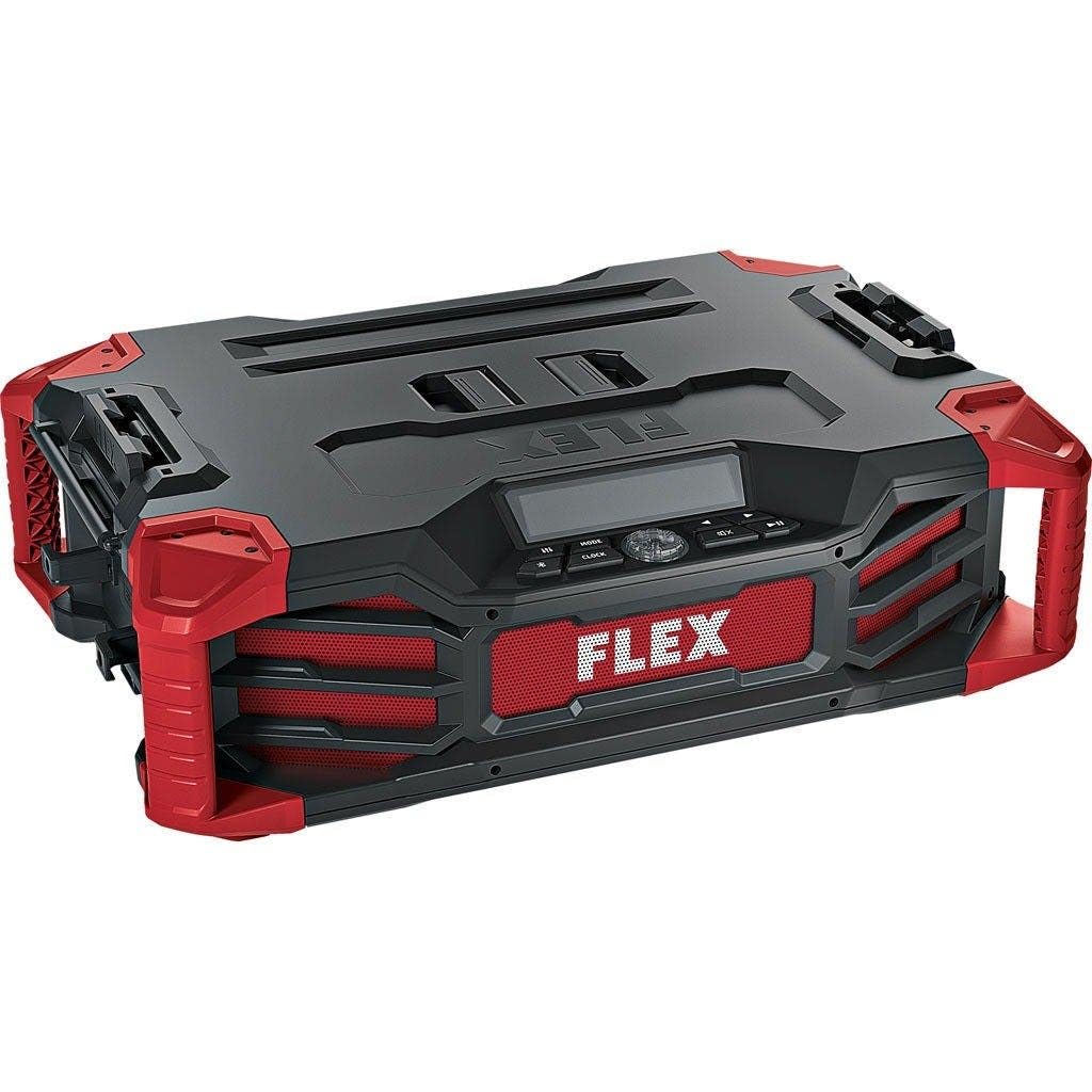 Flex Digitales Akku-Baustellenradio 12/18 V RD SP 12/18/230 (DAB+, mit 6 Lautsprechern, mit Akku-Kap