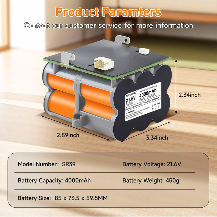 Nass-Trockensauger 21,6V Ersatzakku für Tineco iFloor 5 Breeze Complete/iFloor 5 Breeze/Tineco iFloo