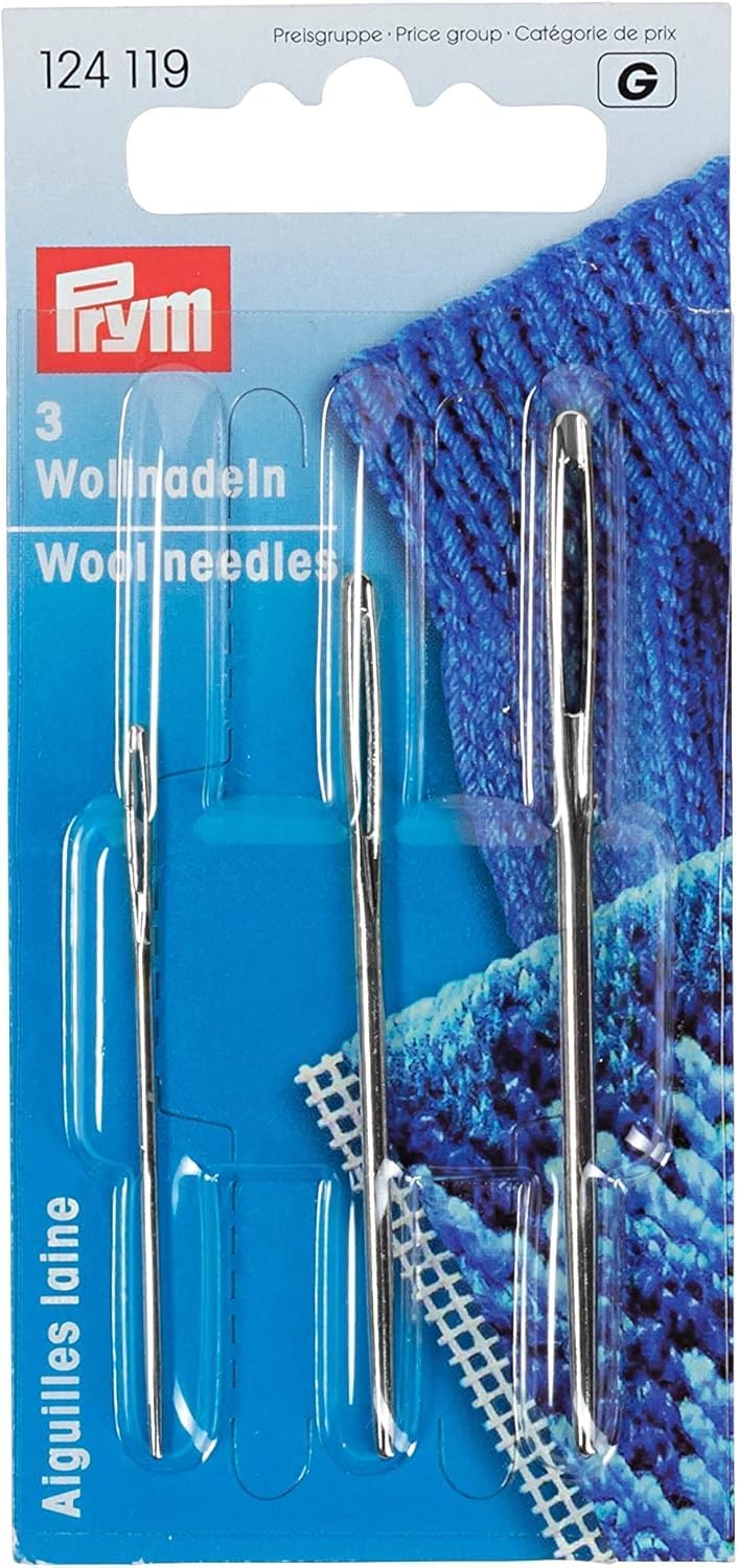 Prym 223800 Rundstricknadel Set Natural 4,0-10,0 mm & 124119 Woll-und Smyrna-Nadeln ohne Spitze, ST