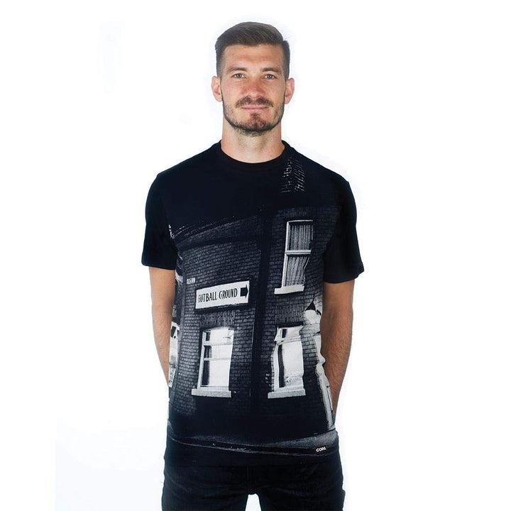 COPA Herren Fussball Ground Sign T-Shirt Rundhals T-Shirt S Schwarz