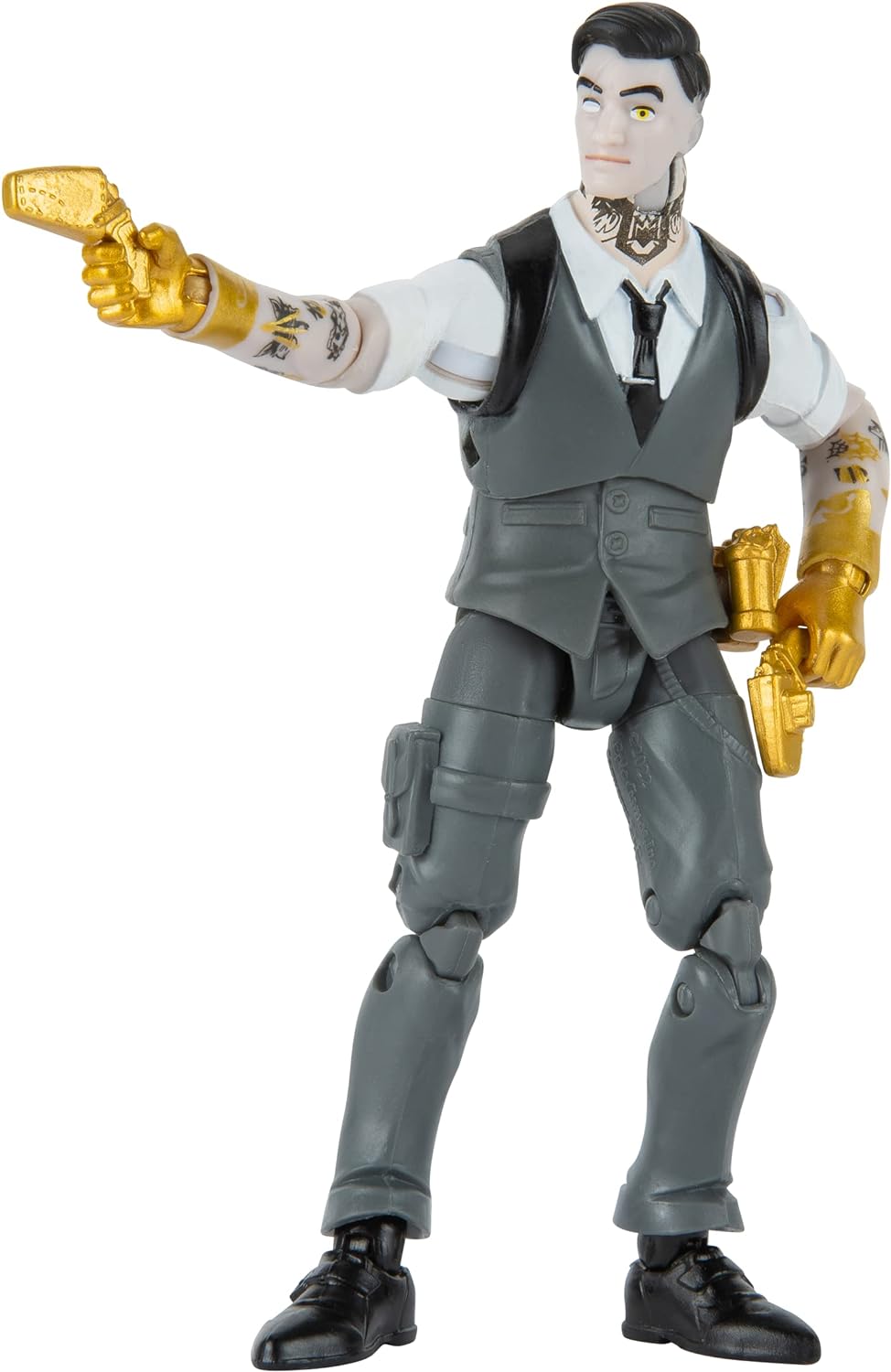 FORTNITE FNT1068 Midas (Master Grade) – 10,2 cm Gelenkfigur mit Rüstung, Rückenbling und Erntewerkze