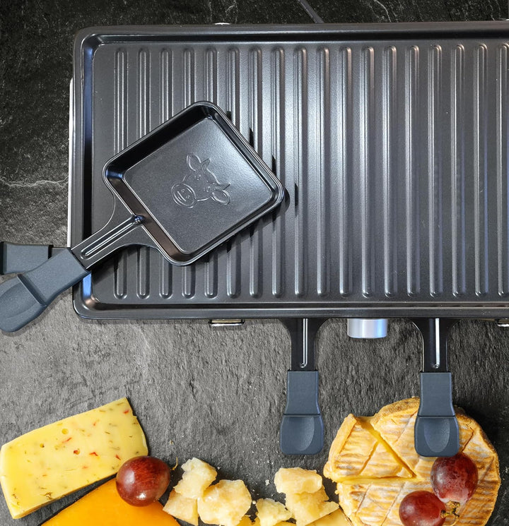 LITTLE BALANCE Raclette-Gerät, rechteckig, Maxi-Grill & Cheese, 1400 W, 8 Personen, Pfeffer-Design