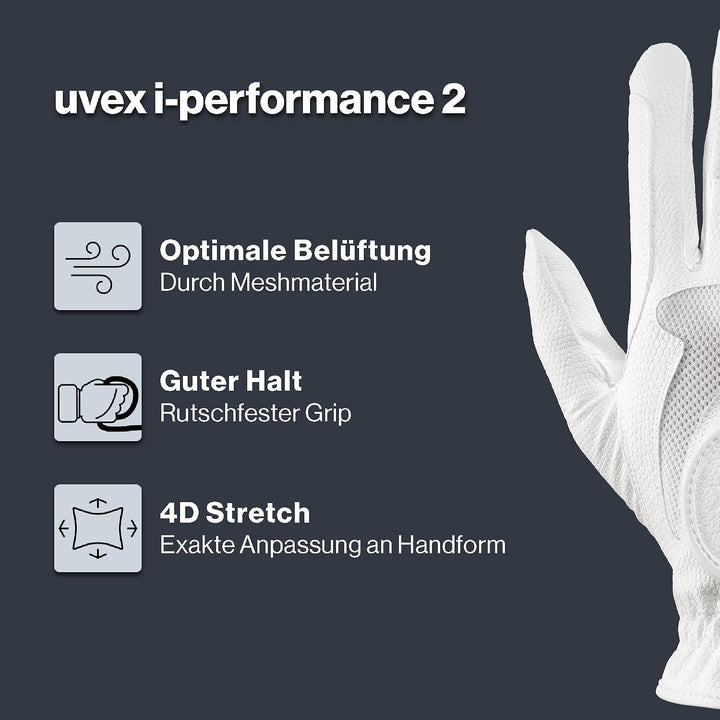 uvex I-Performance 2 Reithandschuhe 11 Weiss, 11 Weiss