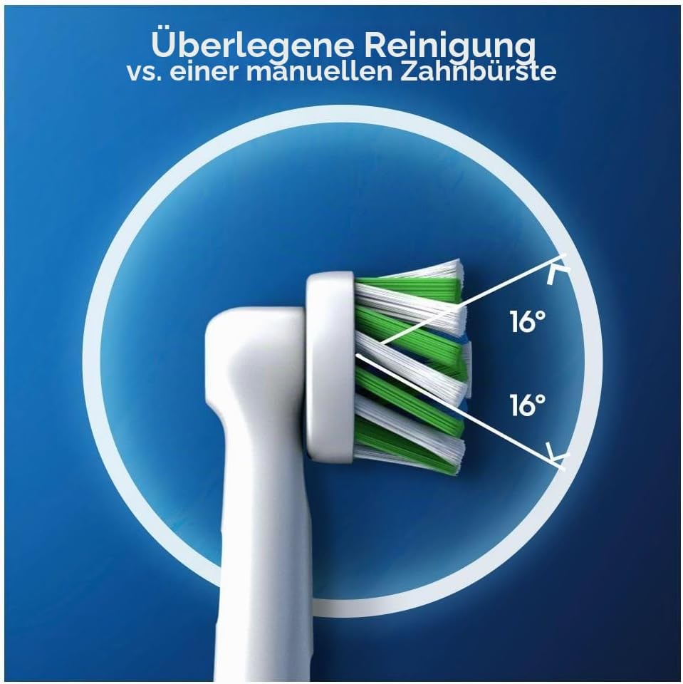 Oral-B CrossAction Aufsteckbürsten für elektrische Zahnbürste, 12 Stück, ganzheitliche Mundreinigung