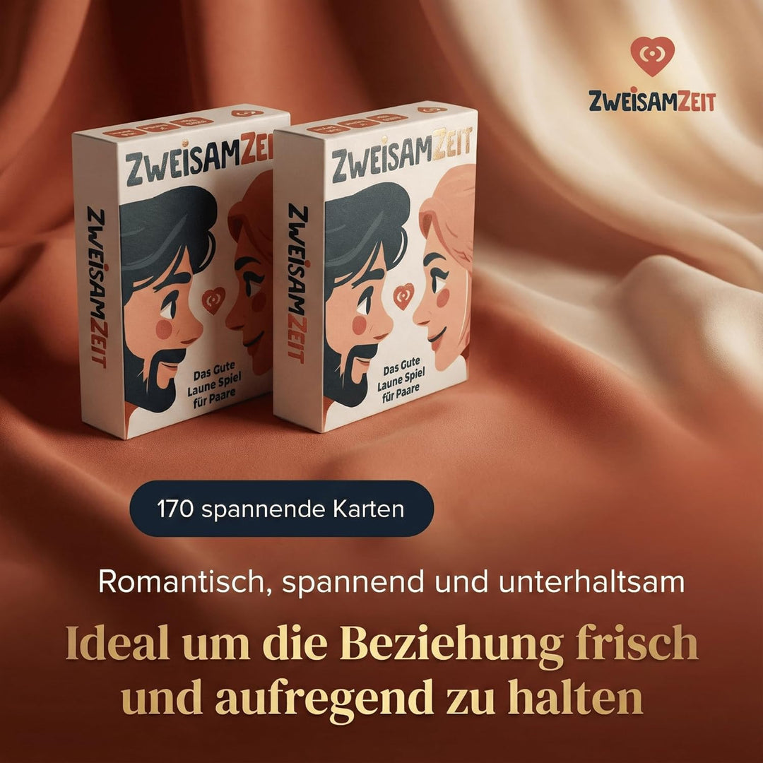 ZweisamZeit - Spiel für Paare zu zweit | Mit lustigen Aufgaben & Fragen | Pärchen Geschenke für Freu