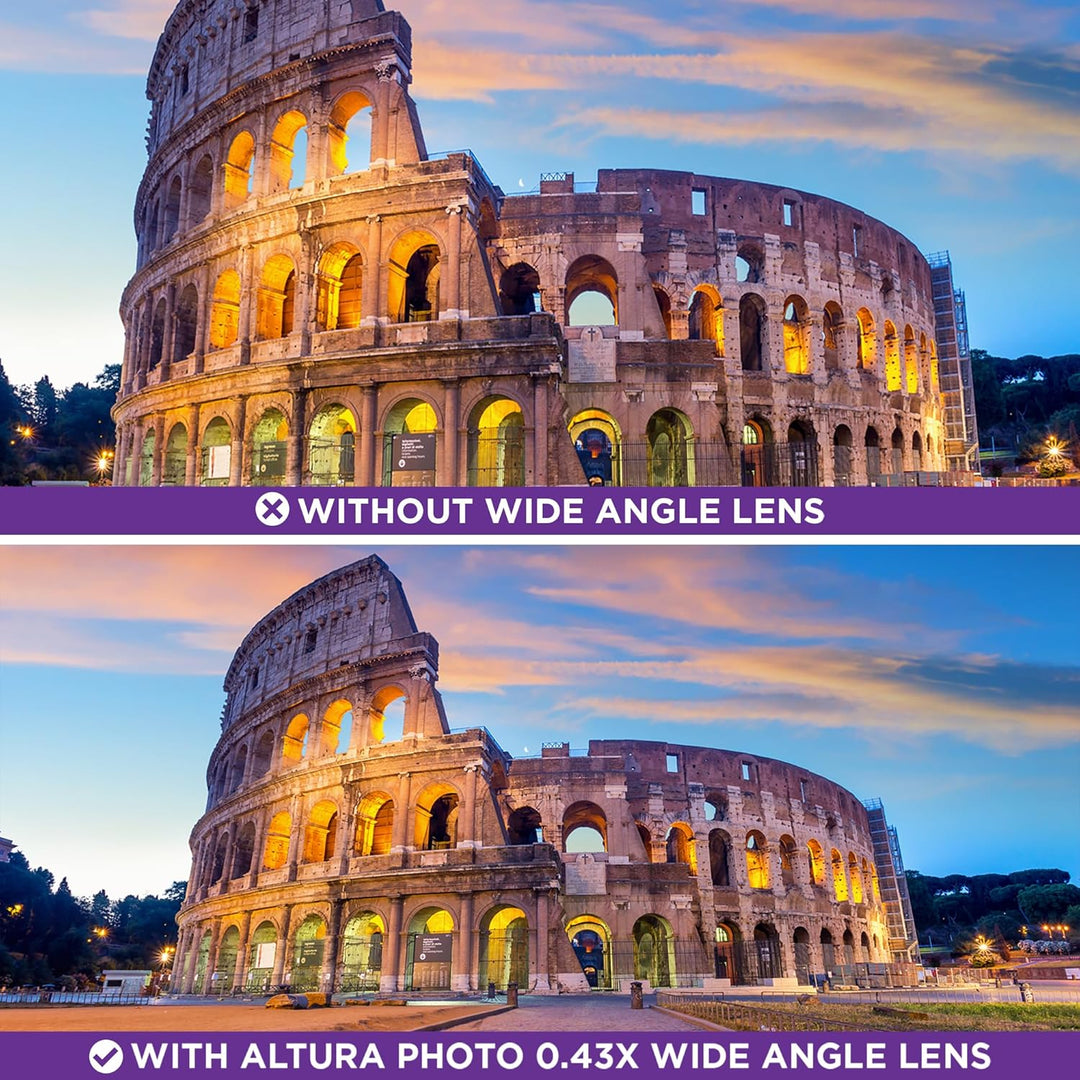 Yuhtech 58MM 0.43x Altura Photo Professional HD Weitwinkelobjektiv (mit Makroteil) für Canon EOS Reb