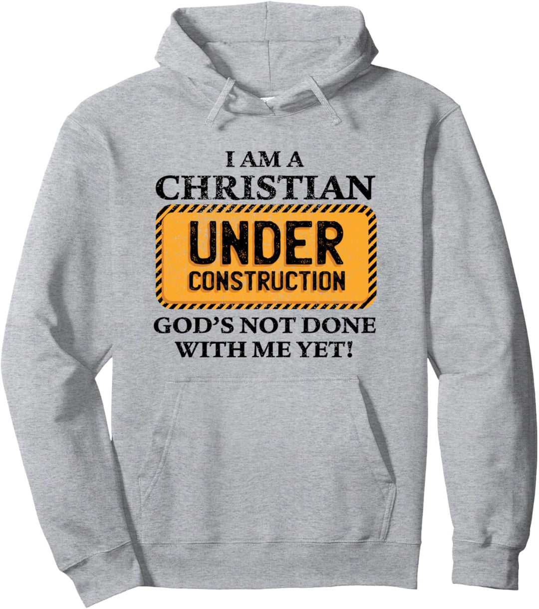 Christ unter Konstruktion Christliches Pullover Hoodie