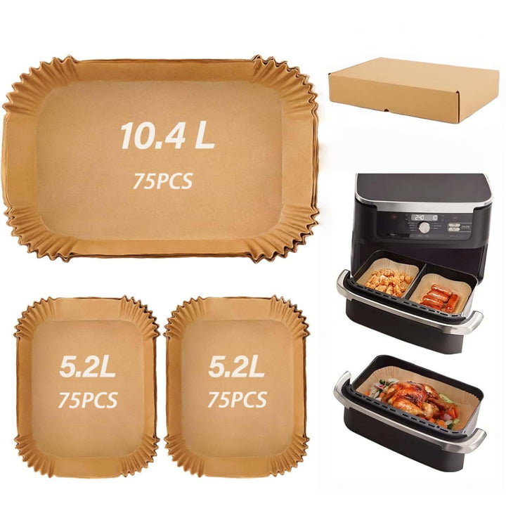 MAUAG Backpapier für Heissluftfritteuse Ninja, 225 Stück,Ninja Airfryer Backpapier Zubehör passend f