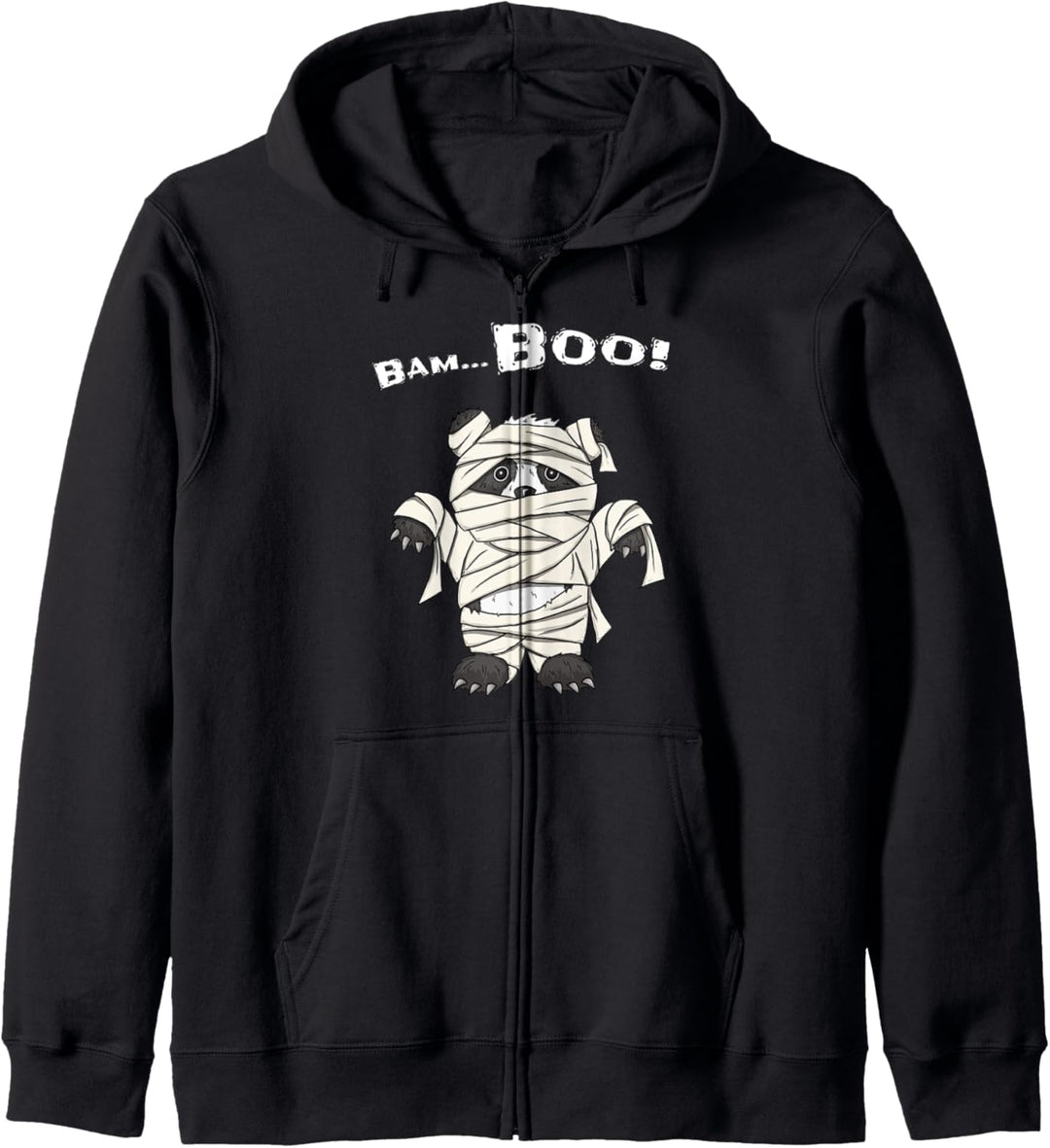 Bam-Boo Halloween Wortspiel Lustige Mumie Panda Kapuzenjacke